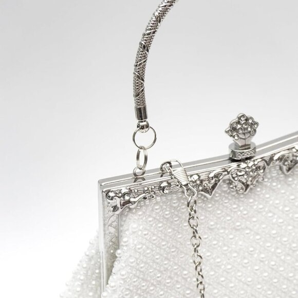 Vintage Beaded Clutch Women's Evening Bag 1920s Style Elegant Wedding Party - Picture 9 of 9